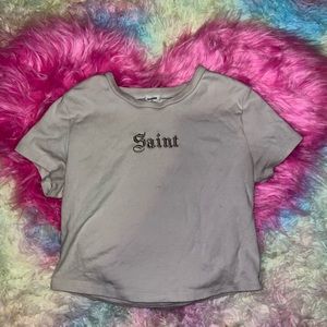 Garage Tan Saint Cropped Tee size L